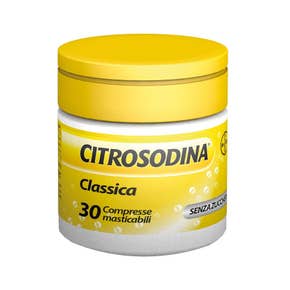 Citrosodina Masticabile Digestivo con Bicarbonato di Sodio Gusto Limone 30 Compresse