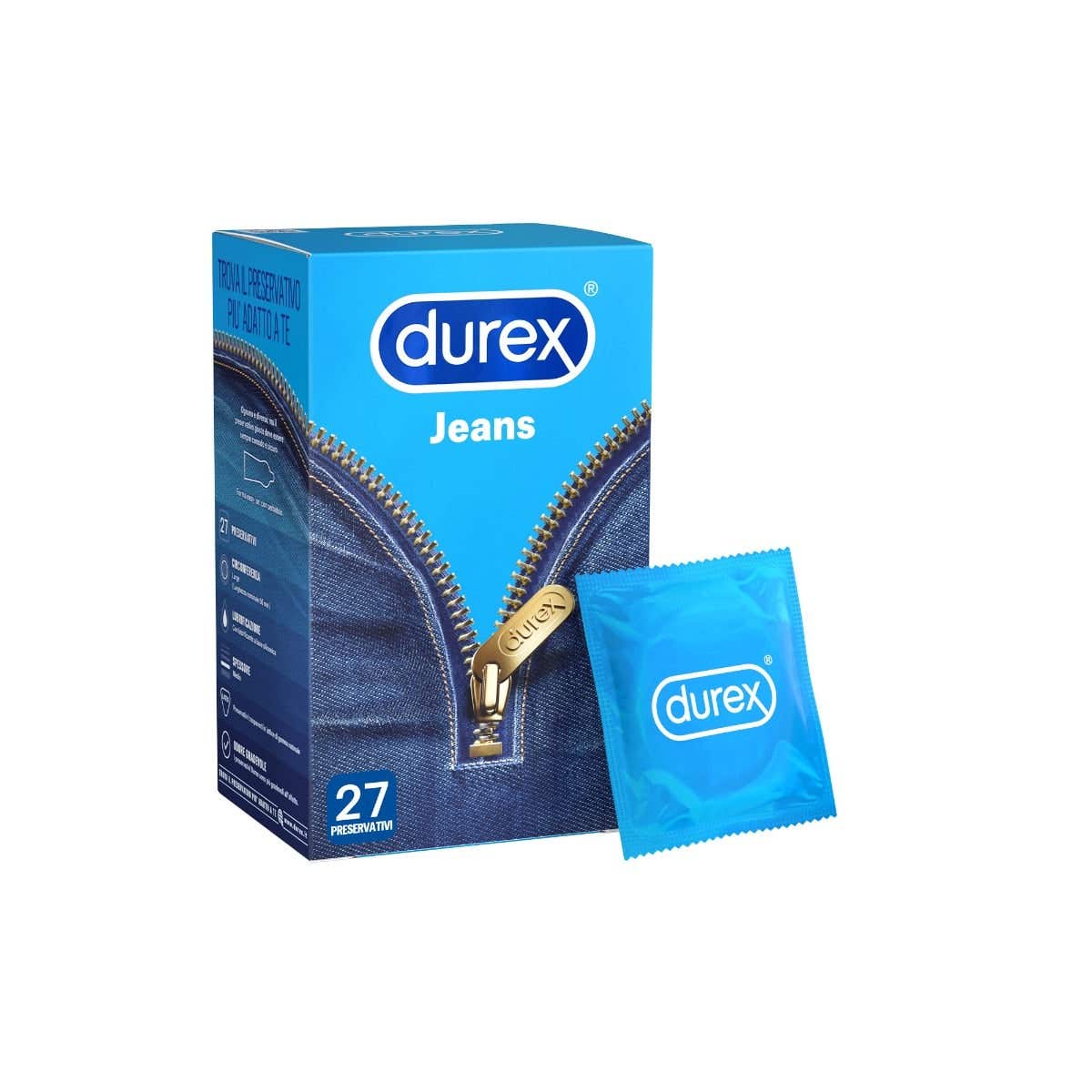 Durex Jeans Easy On Large Preservativo 27 Pezzi Durex