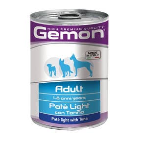 Gemon Paté Light Con Tonno Cibo Umido Cani Adulti Barattolo 400 g