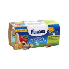 Humana Omogeneizzato Biologico Mela Banana 2X100g-Humana-1
